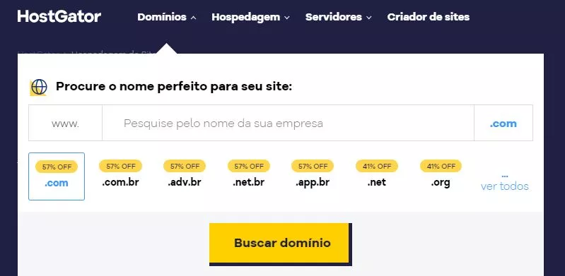 Registro de domínio