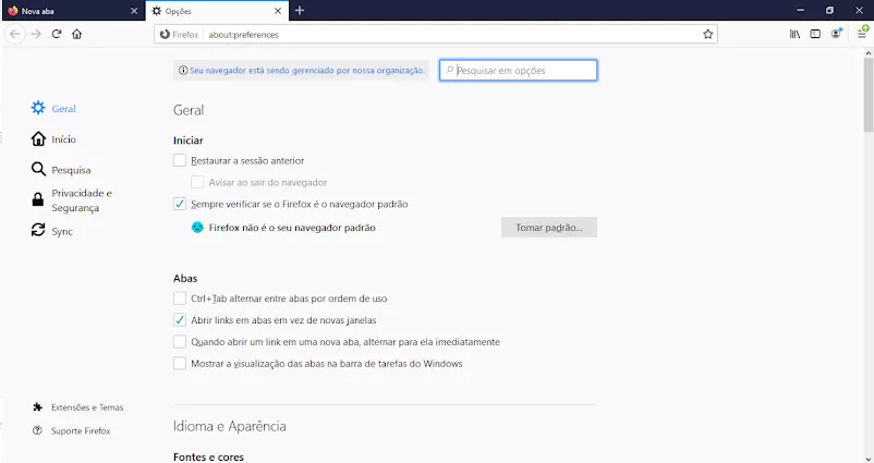 Limpando o cache no Mozilla Firefox