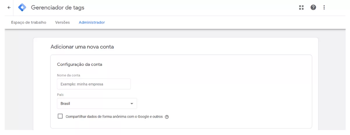 Como criar sua conta no Google Tag Manager - HostGator