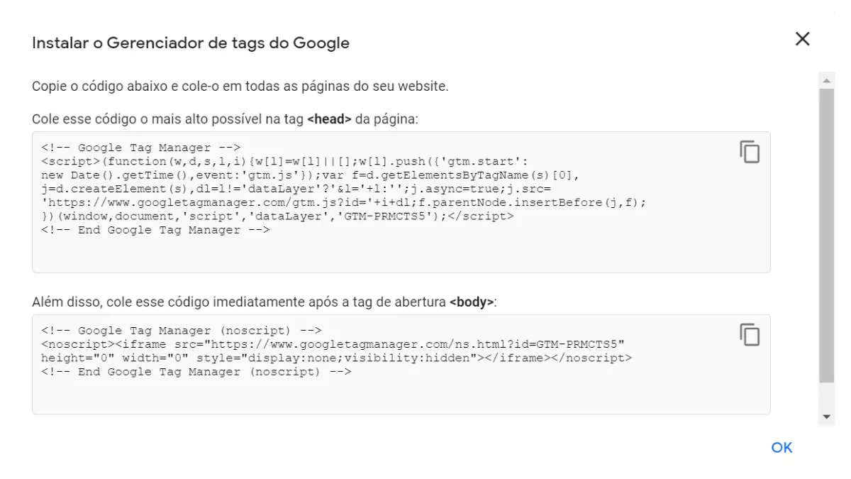 Instalando o GTM no seu site - HostGator