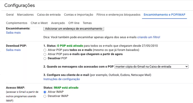 IMAP - Configuração - Hostgator