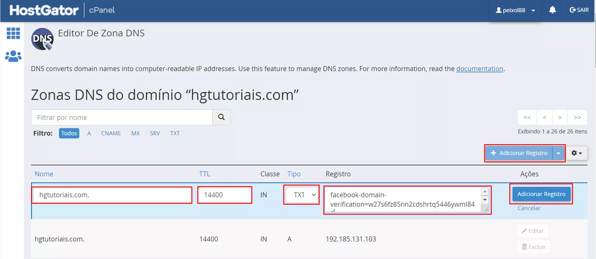 registro.br alteração de DNS