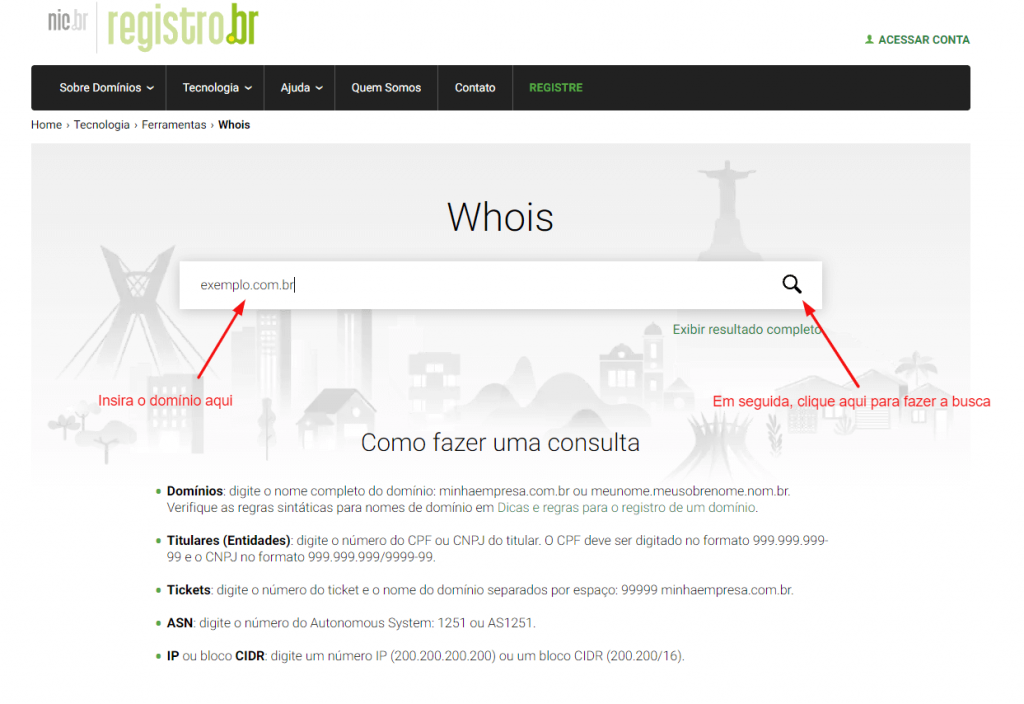Registro.br consulta