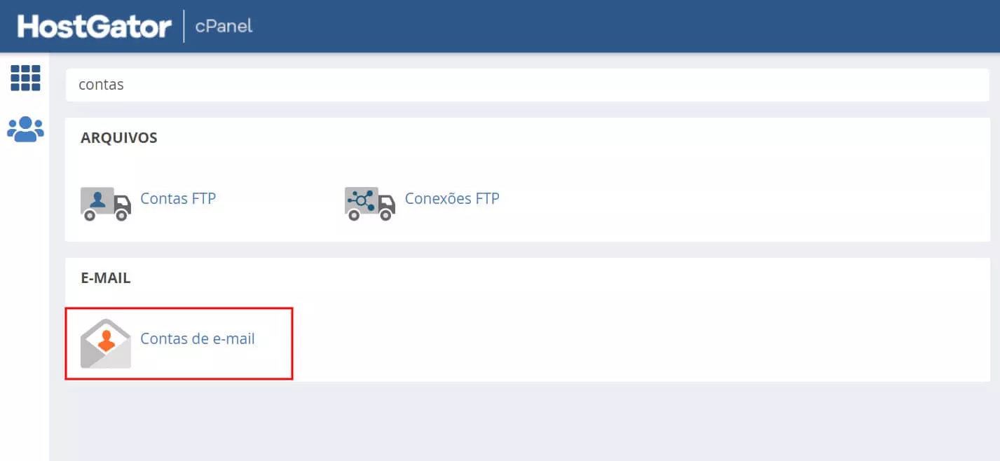 Cpanel contas de email