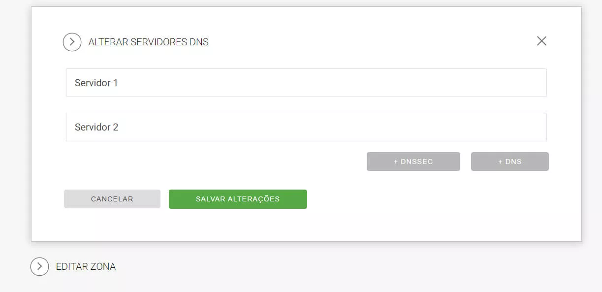 DNS's de um domínio registro.br
