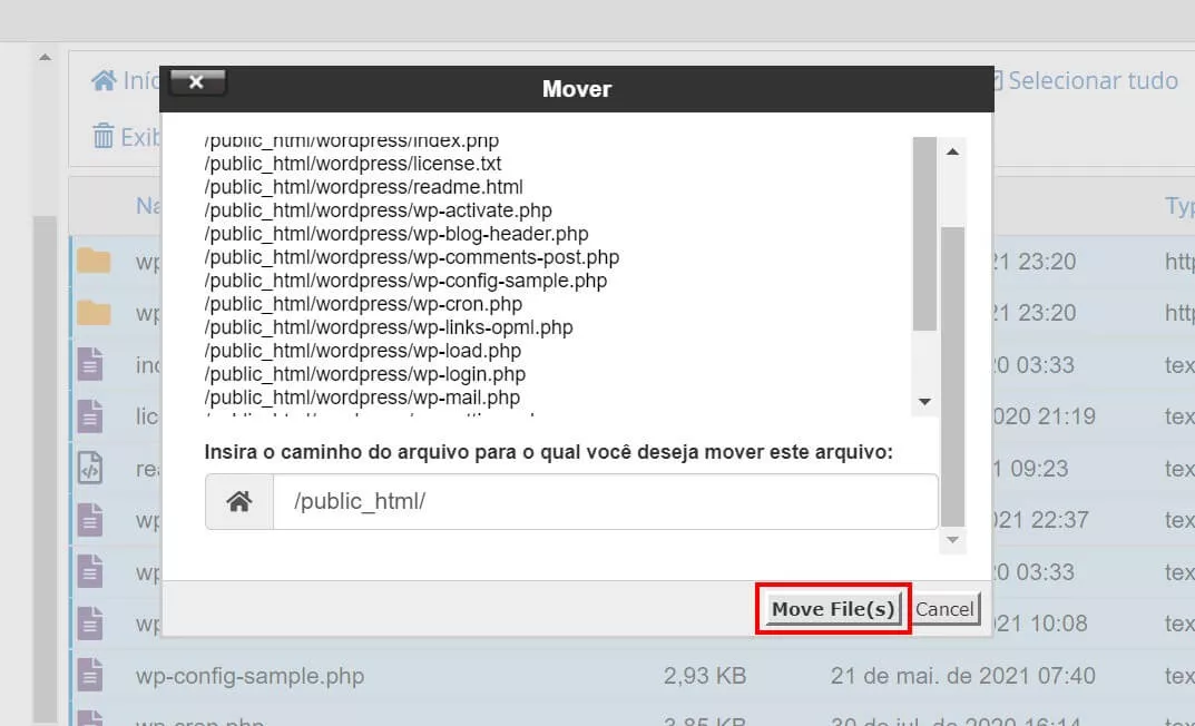 restaurando wordpress