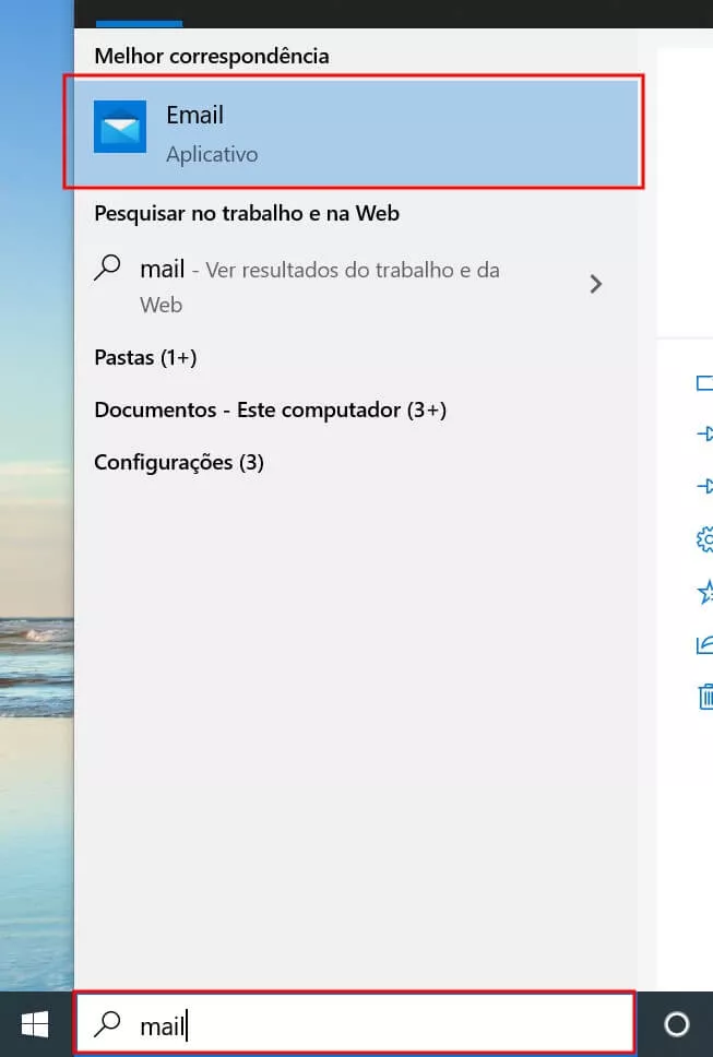 Buscando no windows por mail