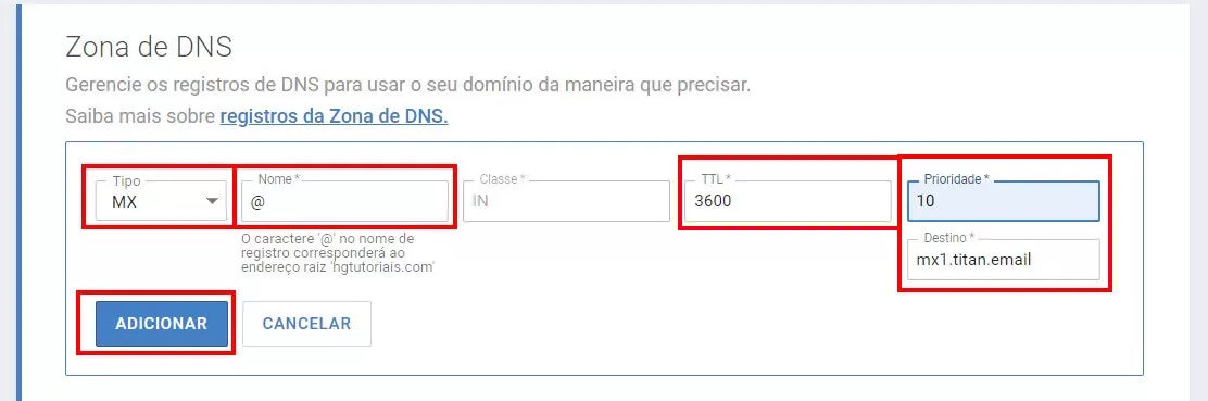 POrtal do cliente criando apontamento MX