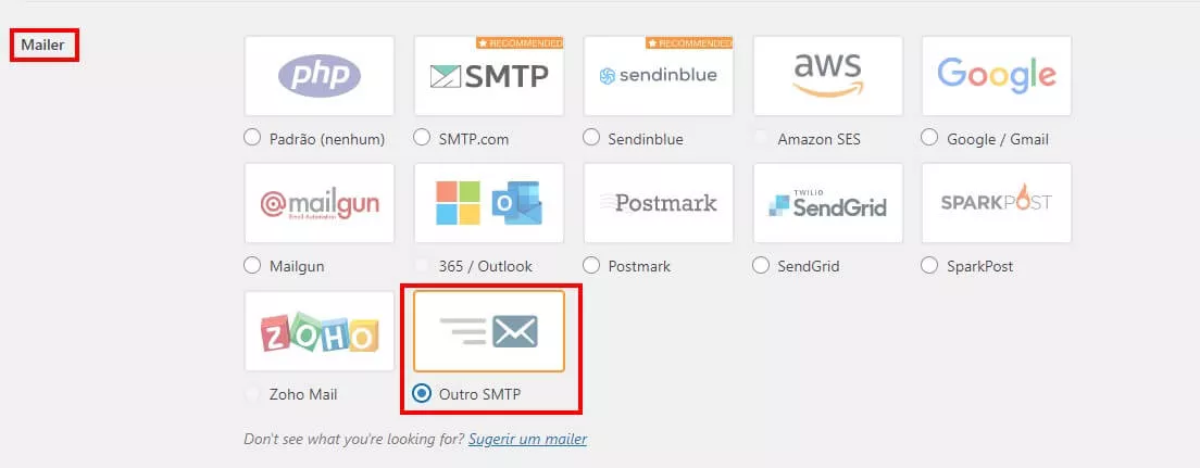 Configurando o plugin WP Mail SMTP 2/3