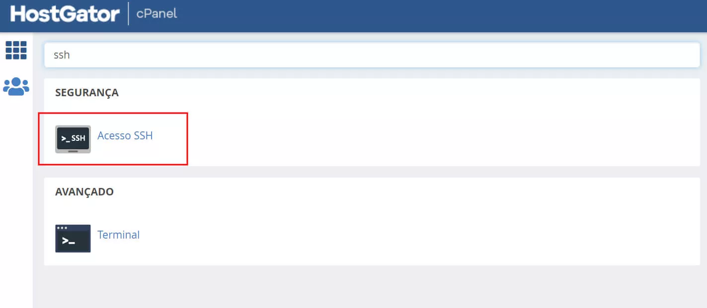 ssh cpanel