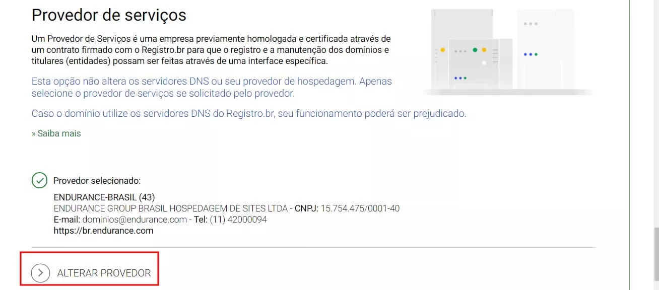 provedor do dominio registro.br