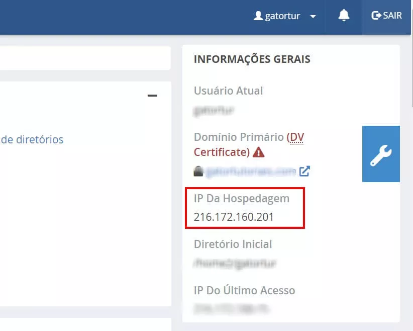 cpanel IP