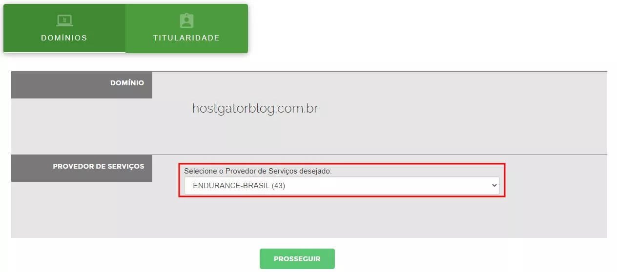 alterar provedor dominio registro.br