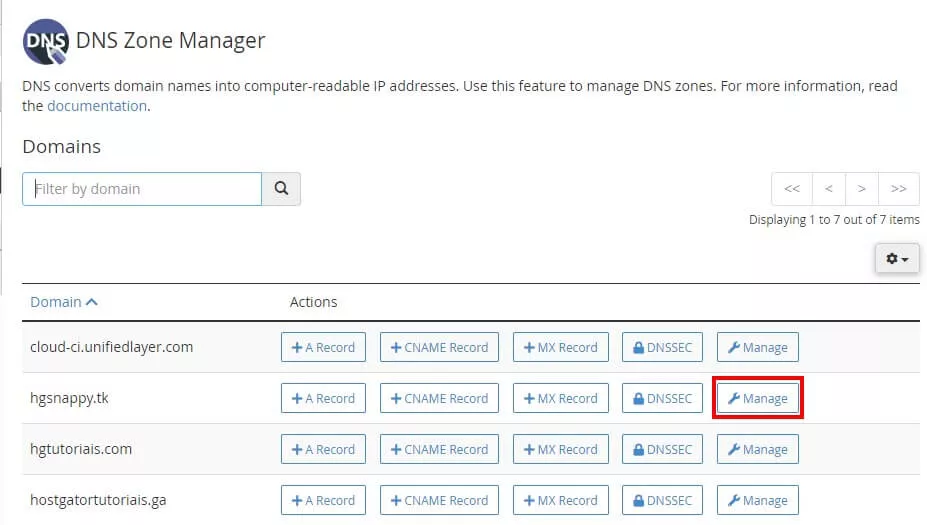configurando a zona de dns de um dominio pelo WHM