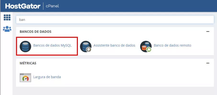 acesso ao Bancos de dados MySQL no cPanel