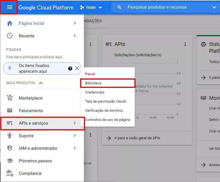 Biblioteca de APIs do Google Cloud