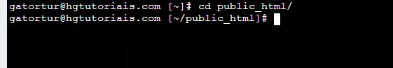 acessando o diretório public_html pelo cmd
