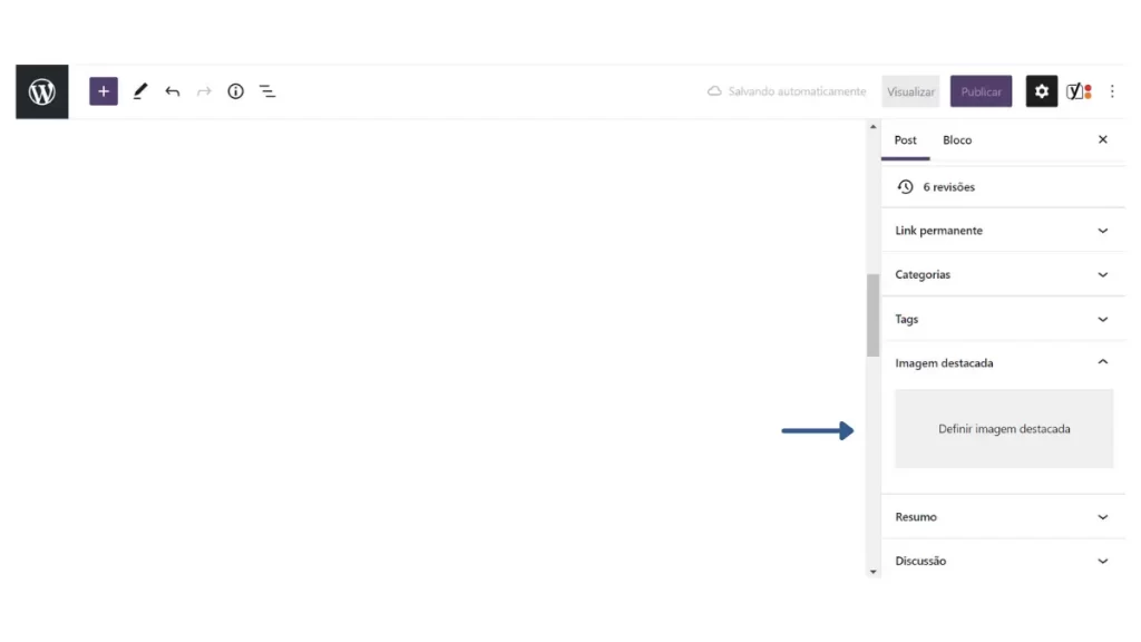 como colocar uma imagem destacada wordpress