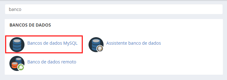 acessando o Bancos de dados MySQL do cPanel