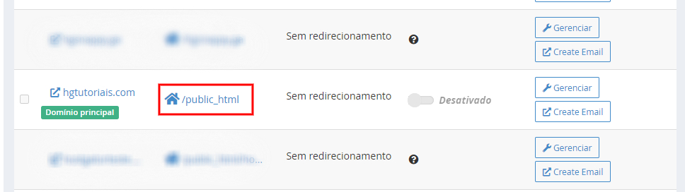 acessando o diretório do domínio que se deseja reconfigurar o arquivo wp-config.php do wordpress