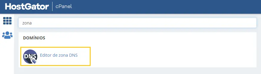cPanel editor de zona DNS