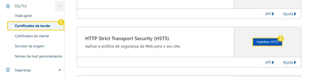 Habilitando o HSTS na Cloudflare