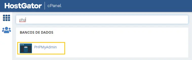 Acessando o PHPMyAdmin pelo cPanel