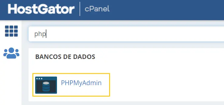 Acessar PHPMyAdmin pelo cPanel