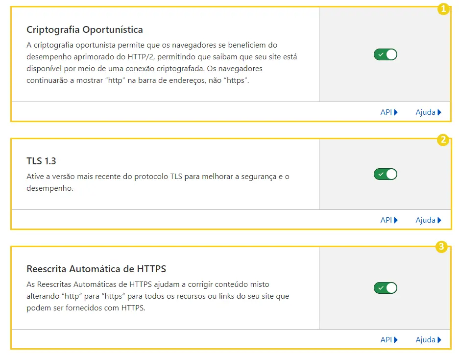 Definindo algumas configurações para o funcionamento do SSL/TLS na Cloudflare