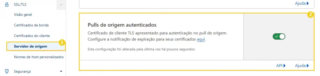 Ajustar os Pulls de origem autenticados na Cloudflare