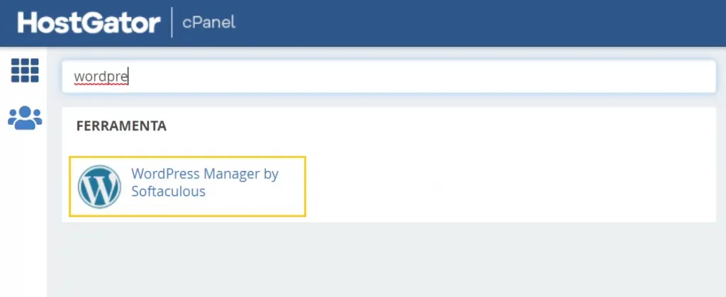 Acessando o instalador de WordPress Softaculous pelo cPanel