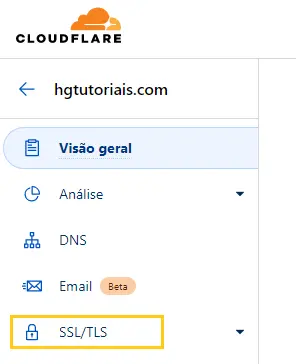 Acessando as configurações de SSL/TLS