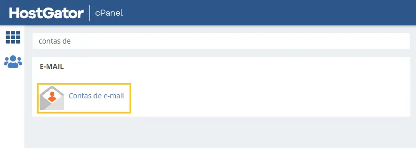 Aba Contas de e-mail cPanel