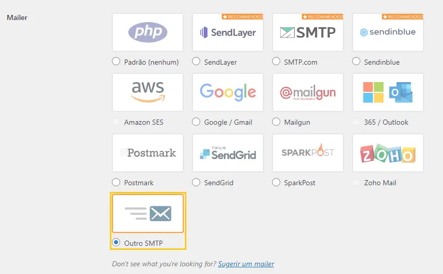 mailer outro smtp