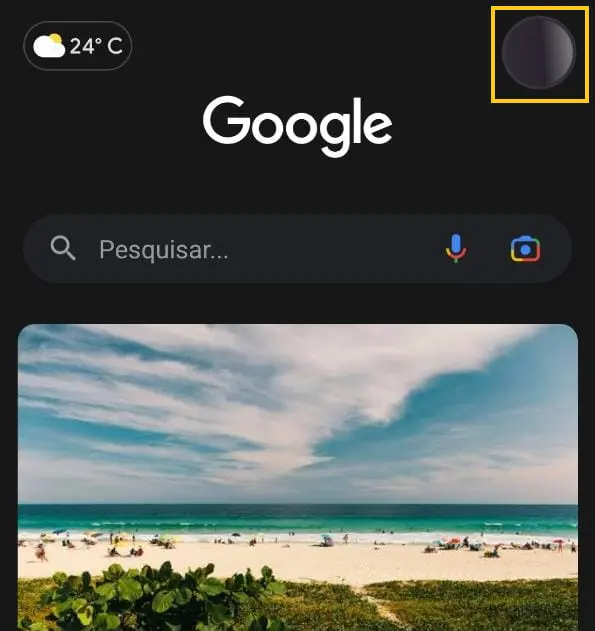 Acessar as configurações de busca do Google