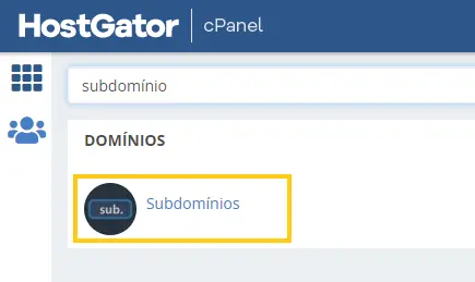 cPanel Subdomínios