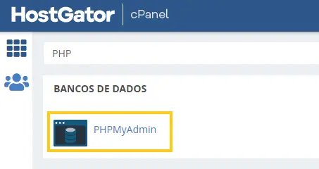 Acessando o PHPMyAdmin no cPanel