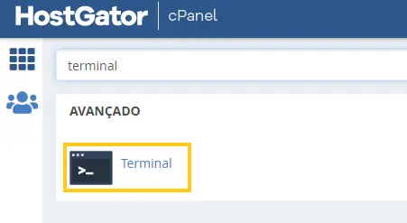 Terminal do cPanel