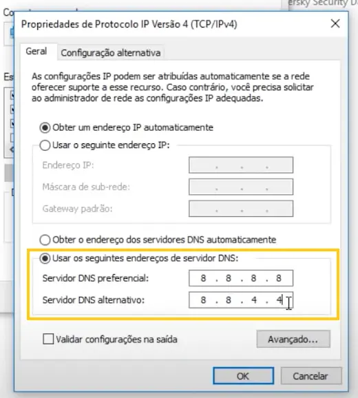 resolvedores de IP da Google