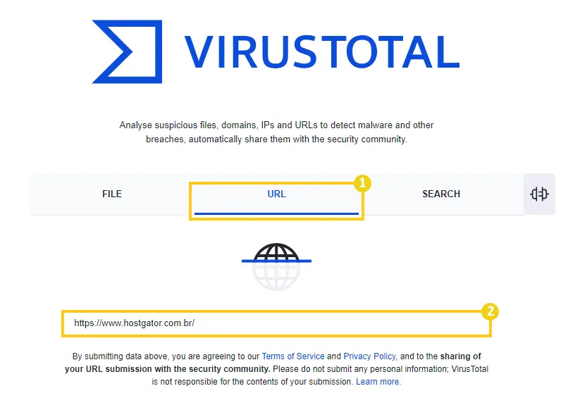 Exemplo de scan do VirusTotal