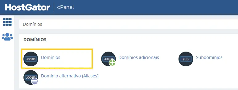 cPanel Domínios