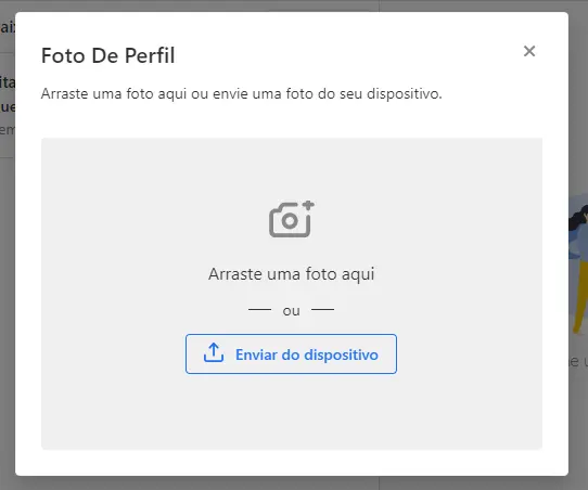 adicionar foto de perfil