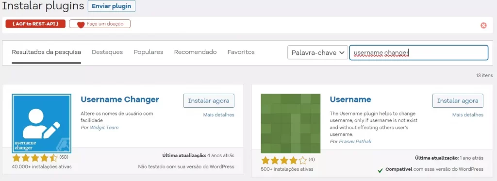 Alterar nome de usuário no WordPress