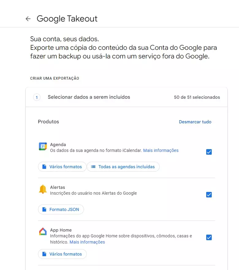 Backup do Google Workspace