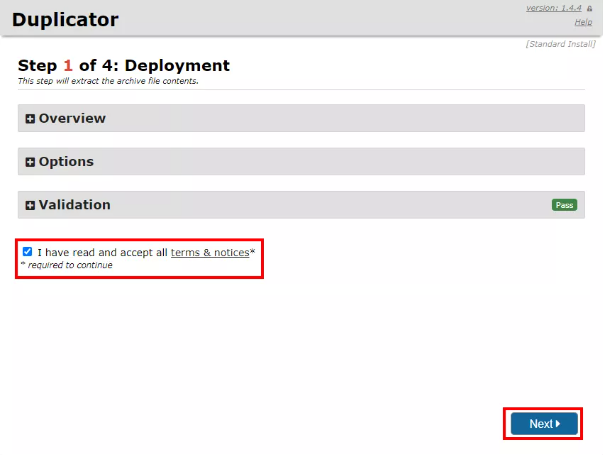 importação de instalador