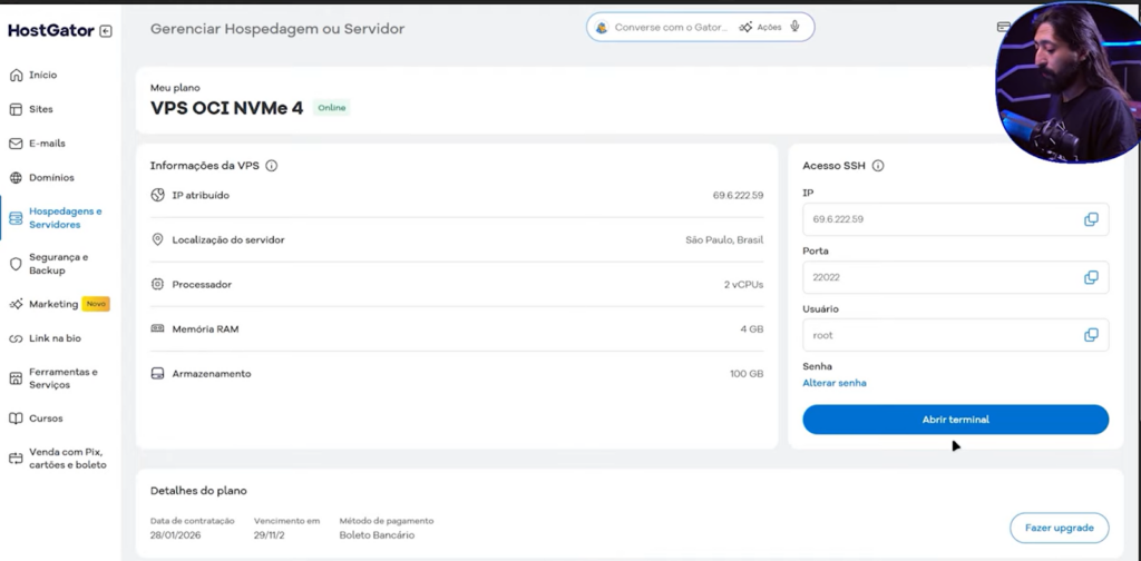 sistema operacional da VPS