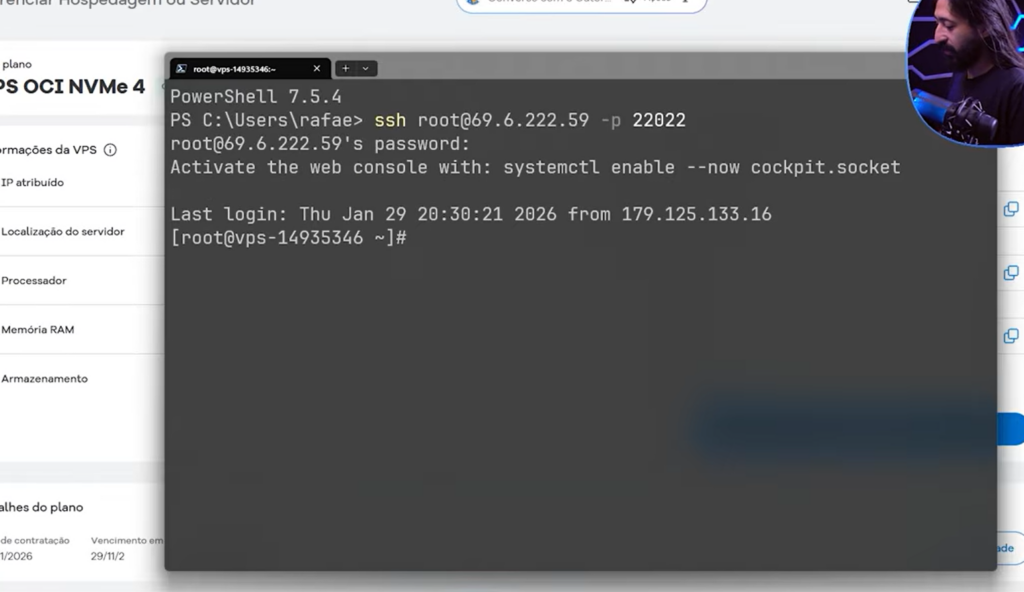 Acesso inicial &agrave; VPS&nbsp;